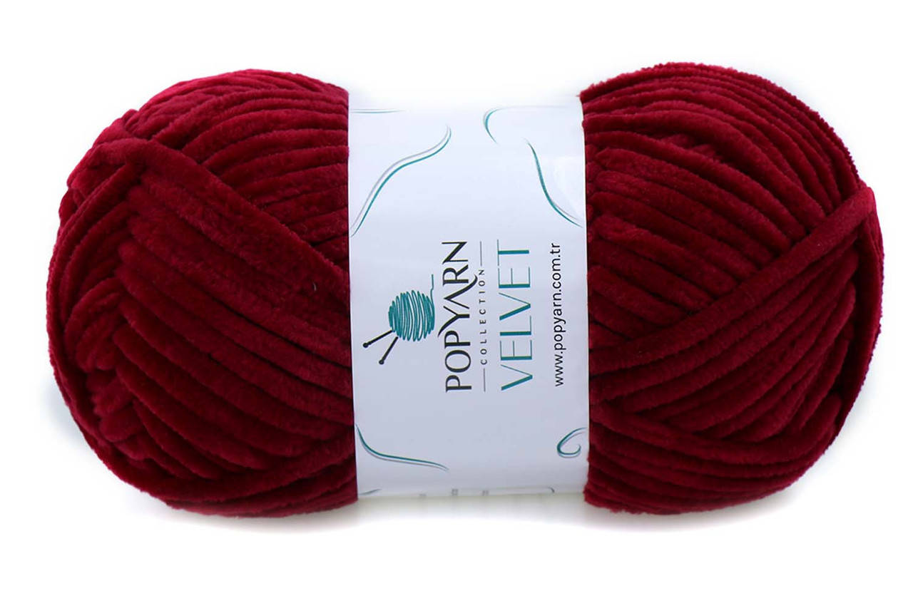 

Popyarn Velvet, Вишня №008, Бордовый