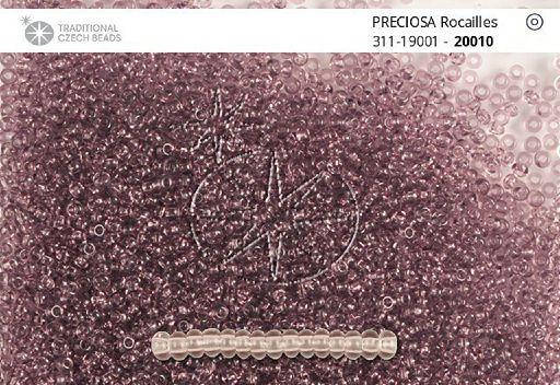 

31119/20010/13 Фиолетовый/сиреневый прозрачный бисер Preciosa. 1грамм