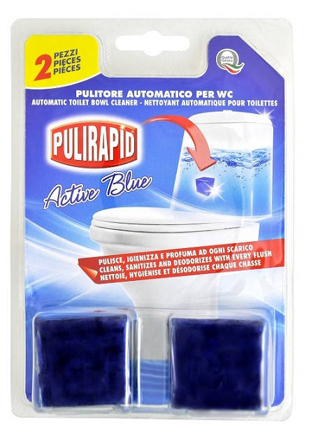 

Кубики в бачок унитаза Pulirapid Active Blue (2 шт. х 50гр)