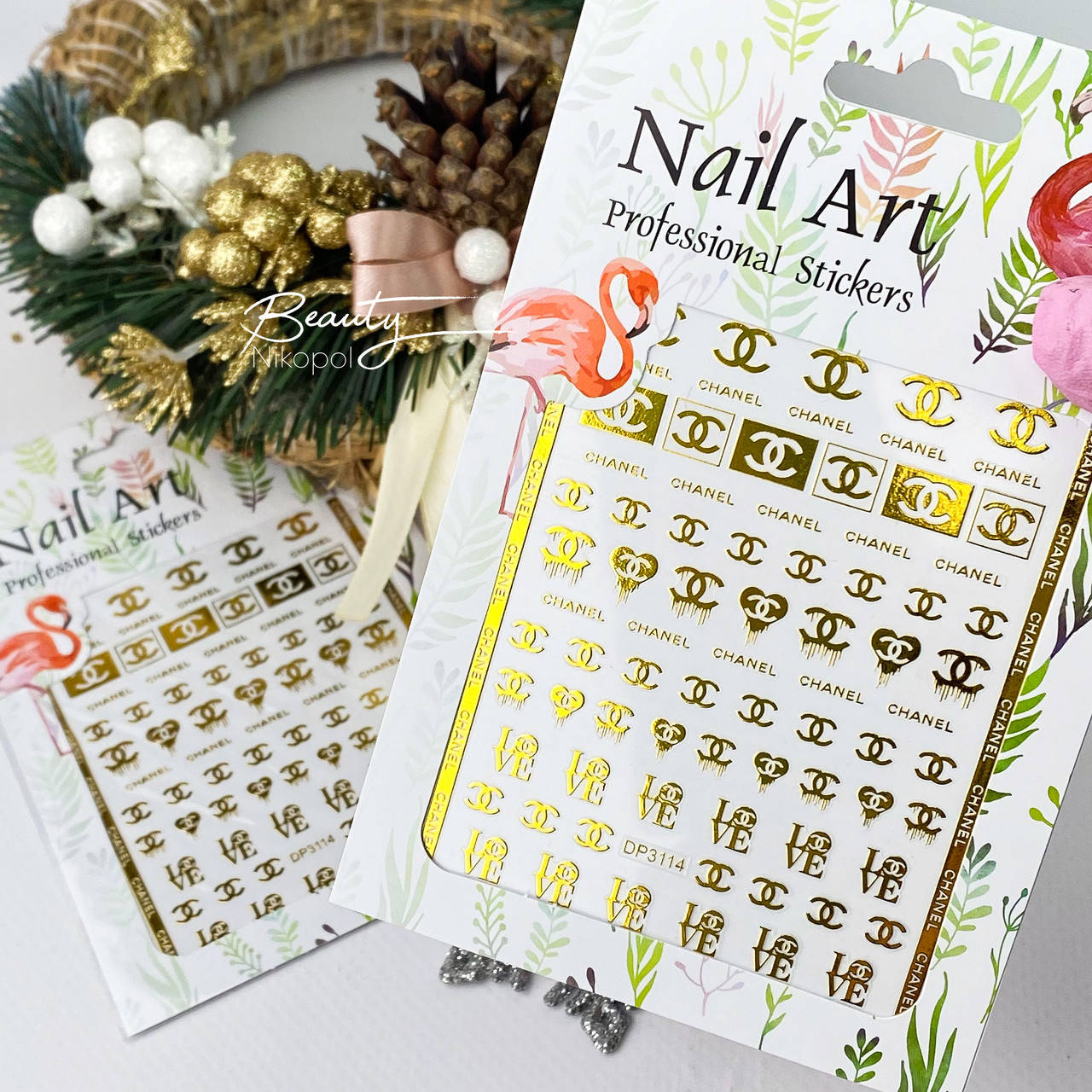 

Слайдер-дизайн Nail Art DP3114 золото