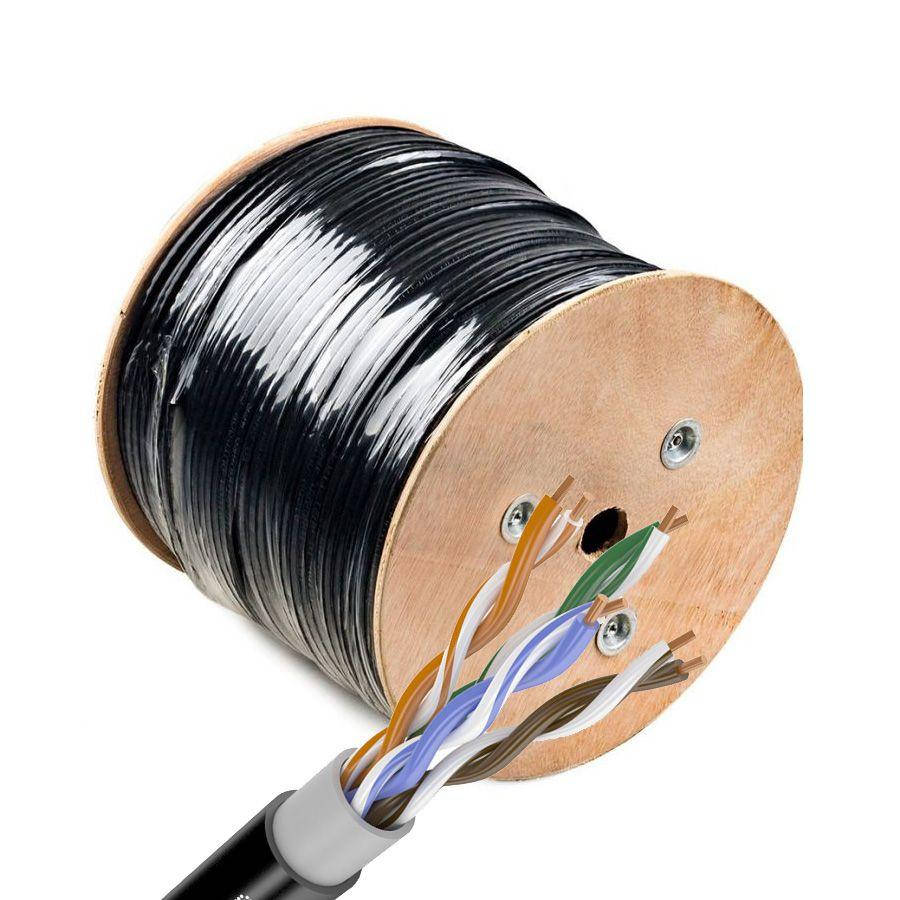 

Уличная витая пара CAT 6 черная ATcom Standard UTP (0,51 мм, CCA, 305 м) PVC+PVE 1Gb/s