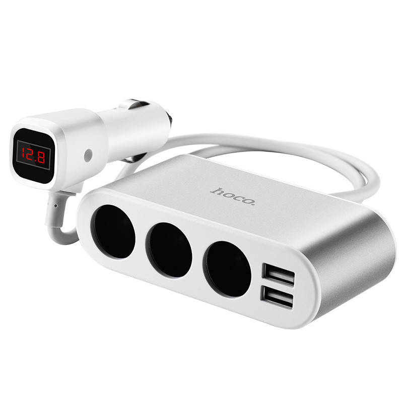

Разветвитель прикуривателя (тройник) 2USB Hoco Z13 12-24v