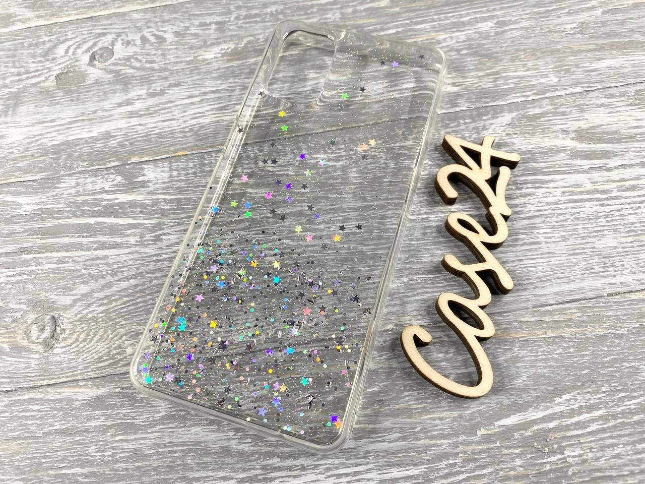 

TPU чехол Star Glitter для Samsung Galaxy M31s прозрачный, Разные цвета