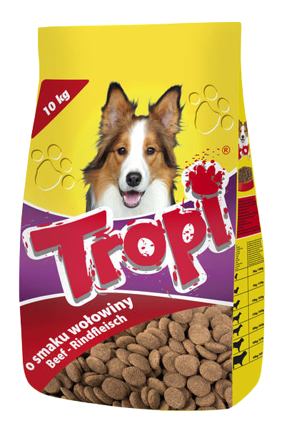 

Сухой корм для взрослых собак всех пород Tropi с говядиной 10кг