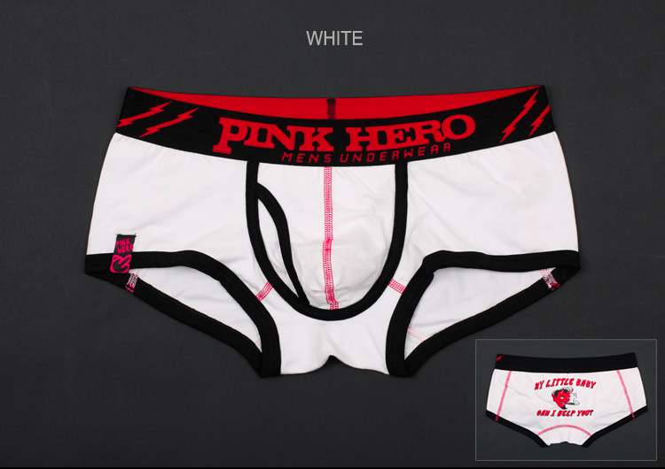 

Мужские трусы Pink hero (брифы хипстеры) L, Белый
