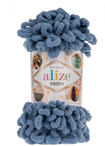 

Пряжа Puffy Alize-374, Синий