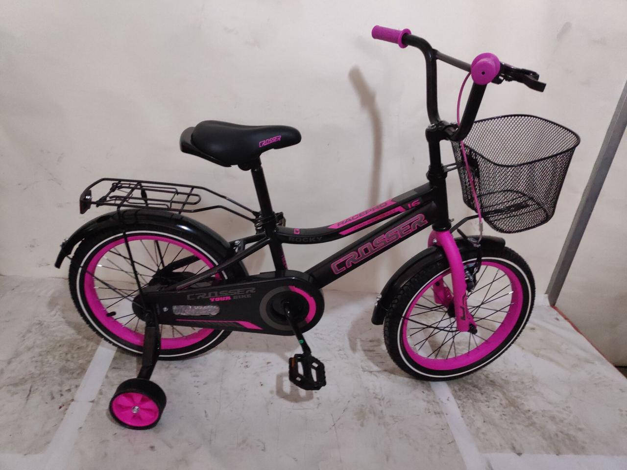 

Детский велосипед Crosser Rocky 20" черно-розовый
