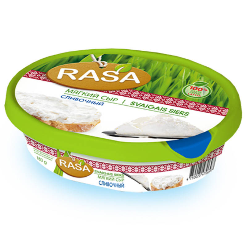 

Крем-сыр сливочный"Rasa" 66% фасовка 0.18 kg