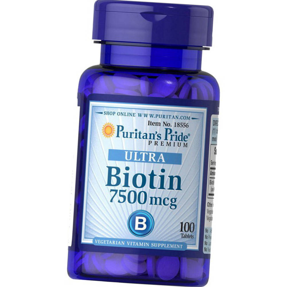 

Биотин Puritan's Pride Ultra Biotin 7500 mcg 100 таблеток