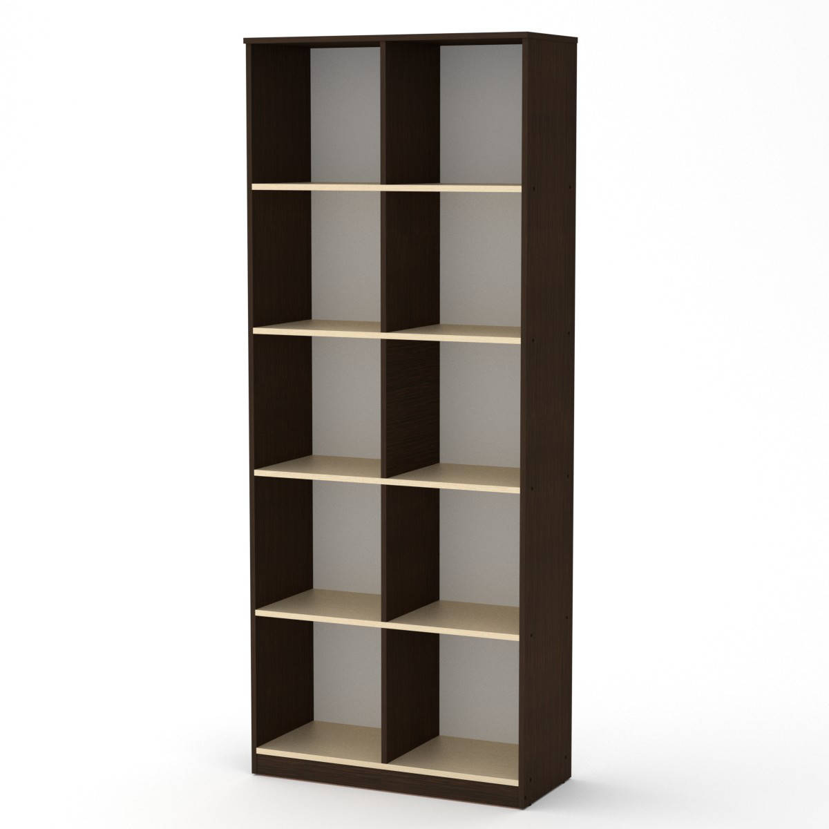 

Шкаф книжный КШ-2 венге комби Компанит (84х36х206 см)