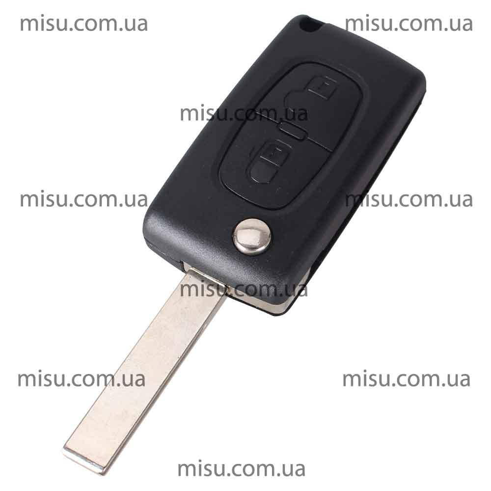 

Корпус ключа Citroen Peugeot 2 кнопки лезвие HU83 CE0523
