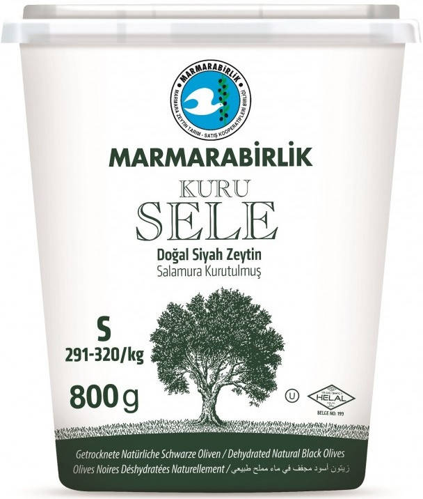 

Маслины (оливки) вяленые с косточкой 800 г Marmarabirlik Kuru Sele S