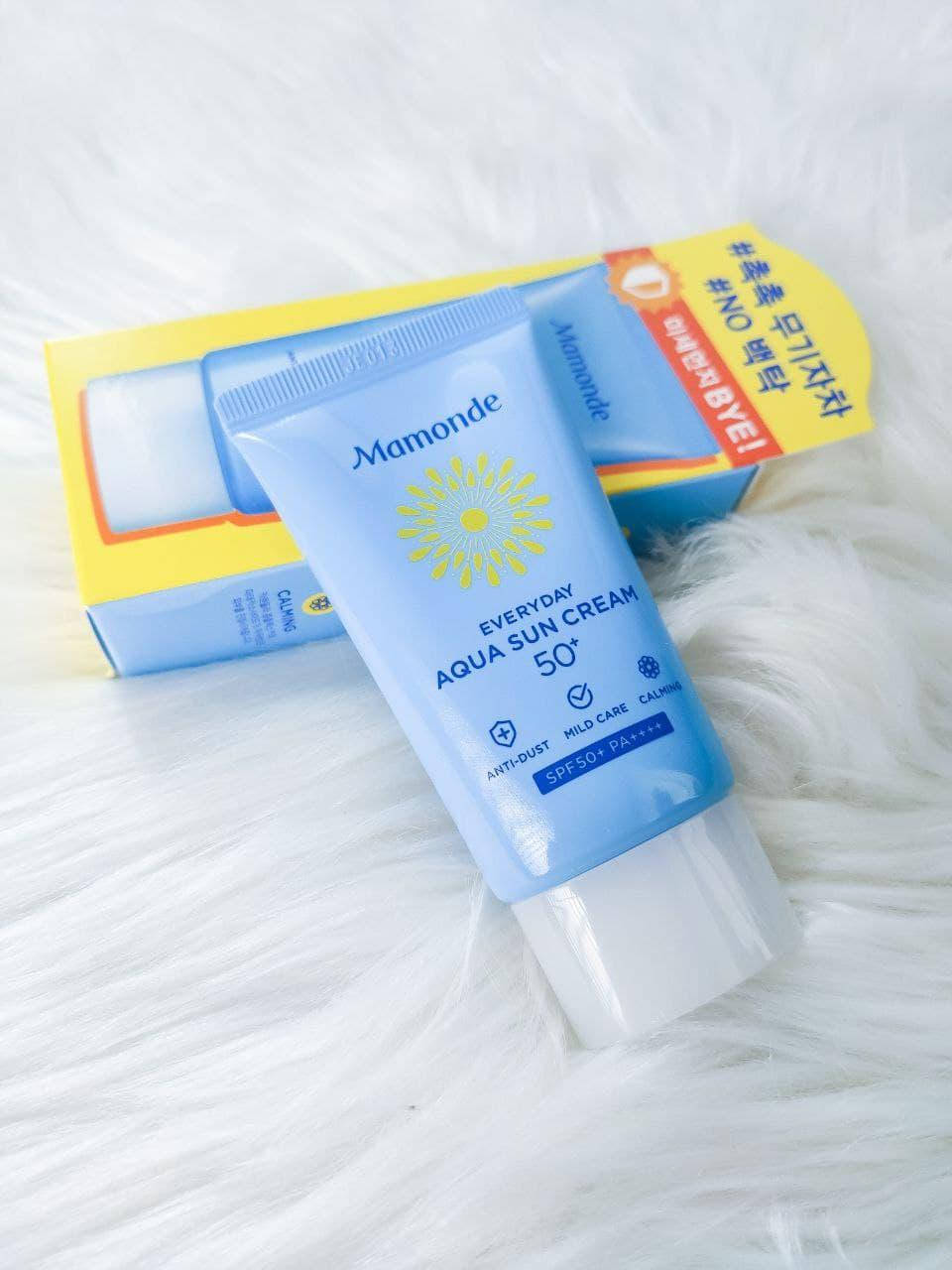

Увлажняющий солнцезащитный крем с экстрактом календулы Mamonde Everyday Aqua Sun Cream SPF50+ PA++++ 40ml