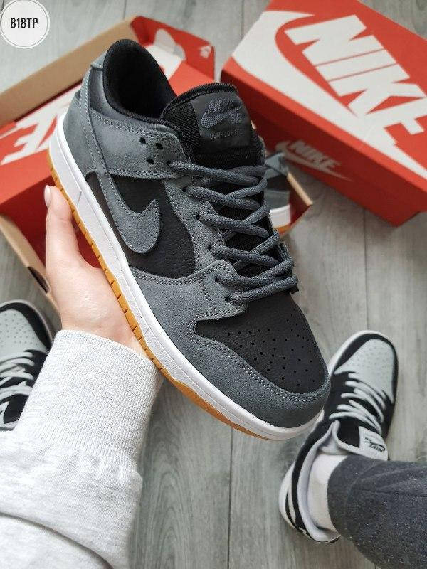 

Кроссовки мужские Nike dunk low SB Pro (черно-серые), Черный