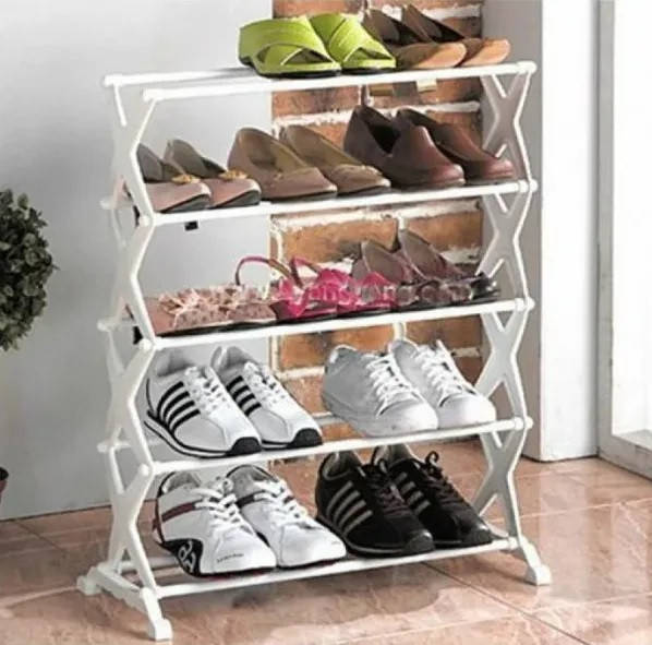 

Полка для обуви Shoe Rask Полка органайзер для обуви на 5 полок, Белый