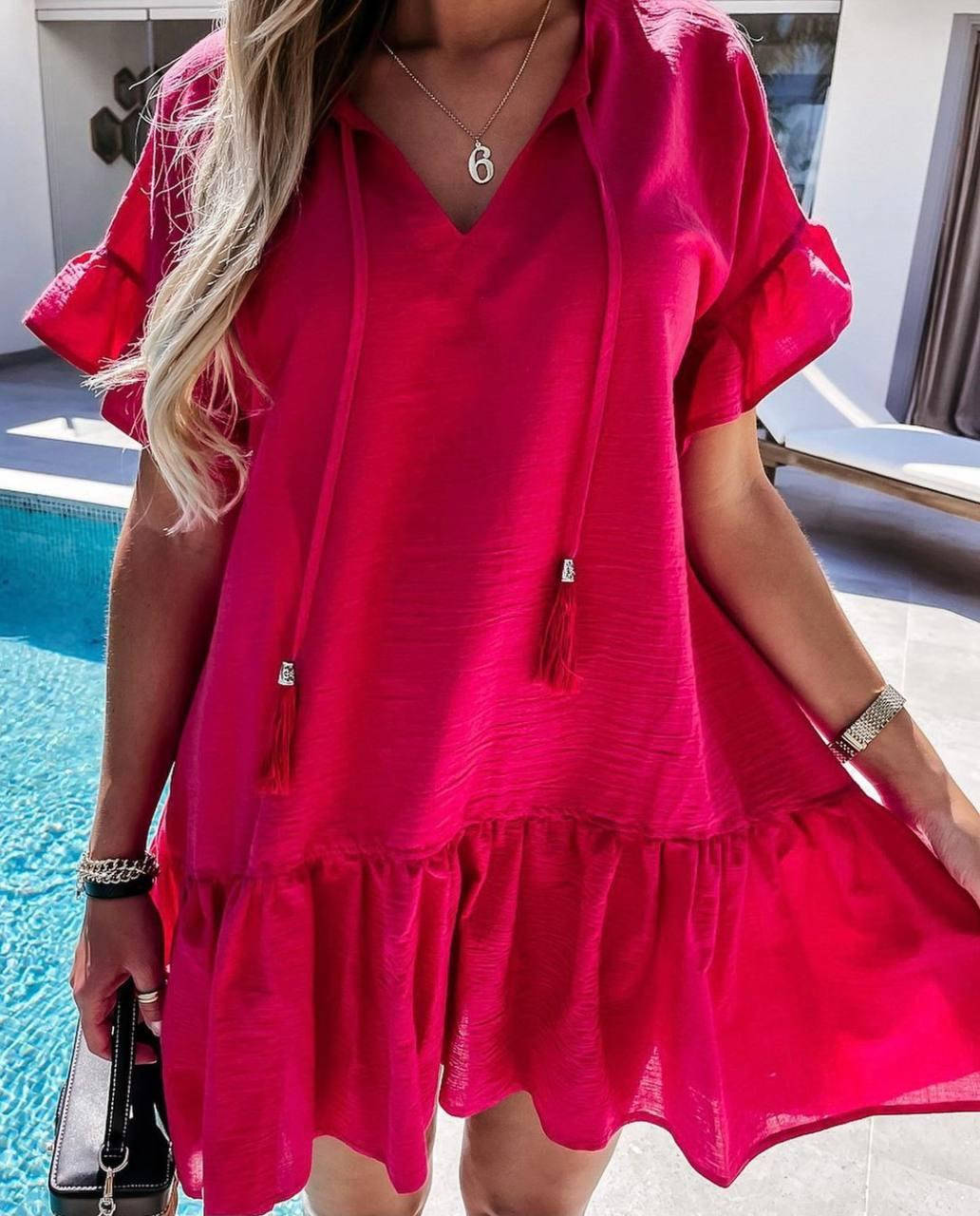 

Женское летнее платье жатый американский креп 42-46; 48-52 (5цв) "GARNARICH" от прямого поставщика