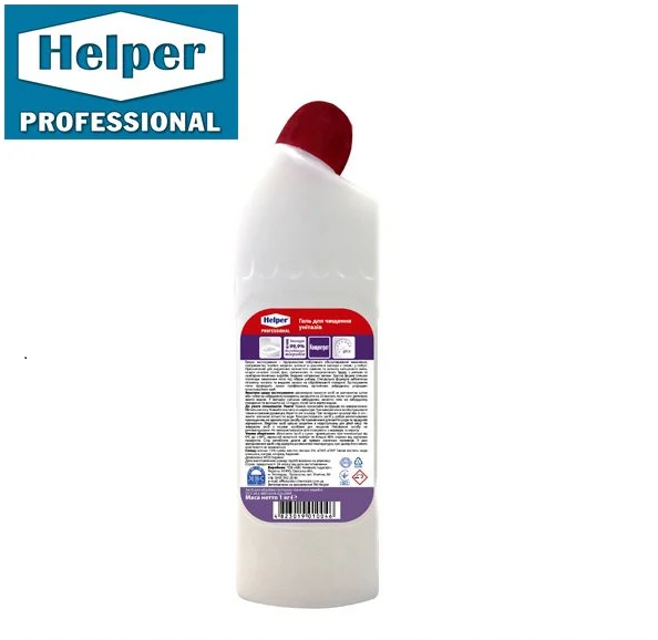 

Средство Гель для чистки унитазов ванн сантехники кафеля плитки бассейнов 1л ТМ Helper Professional от 1 ящ