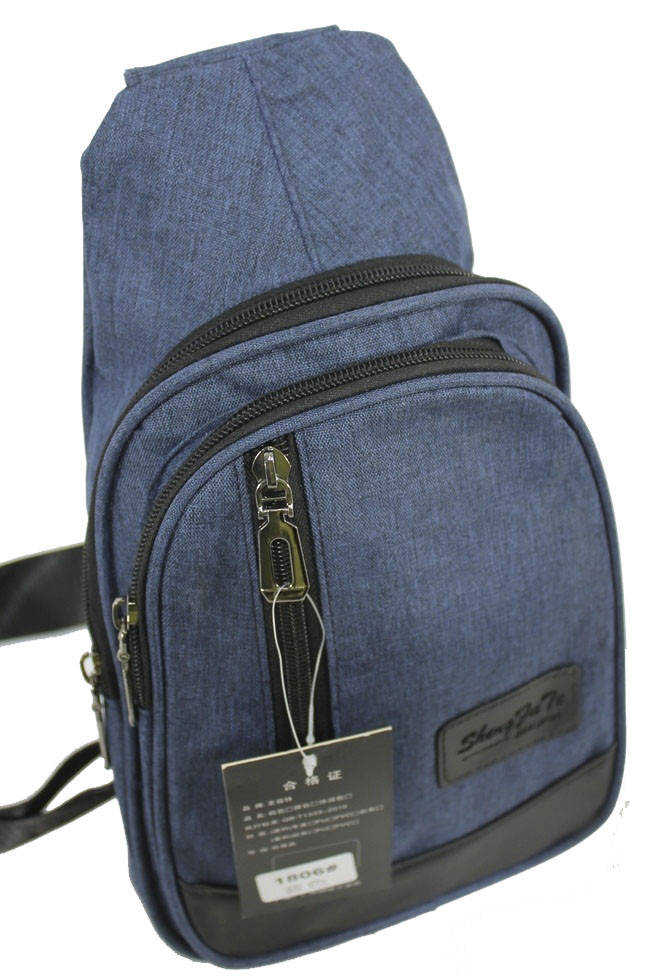 

Якісна чоловіча сумка-слінг через плече Shengfute 1806 Синій