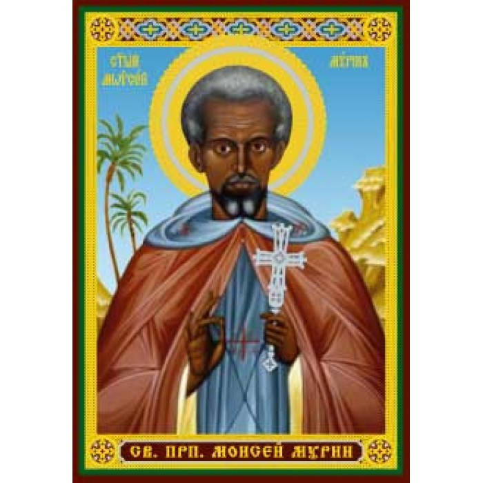 

Моисей Мурин 168 икона ламин 6х8см с зол и серебр. 700 видов