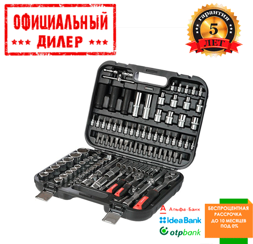 

Набор инструментов 111 ед. STORM, 1/2", 1/4", Сr-V INTERTOOL ET-8111