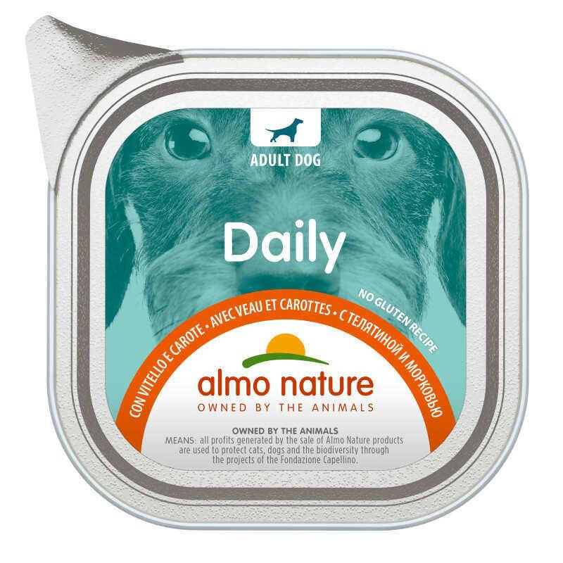 

Влажный корм для собак Almo Nature Daily Dog телятина и морковь100 г