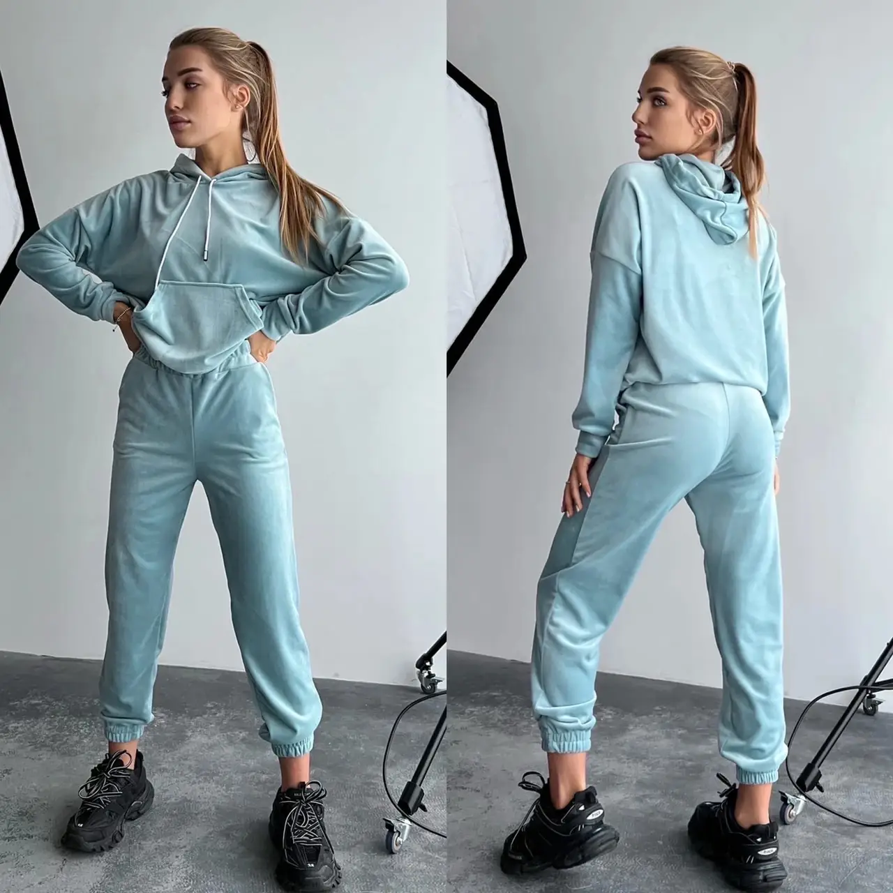 

Спортивный женский костюм турецкий велюр Цвет чёрный графит фиолет пудра бирюза белый Размер 42-44 46-48 50-52