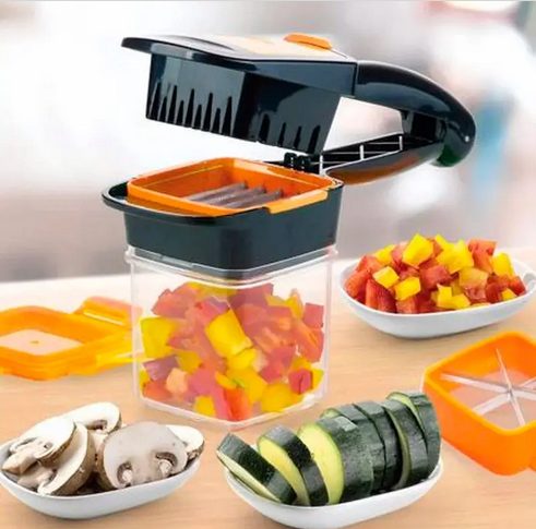 

Овощерезка шинковка Delimano Nicer Dicer Quick 5 в 1 Черно-Оранжевый