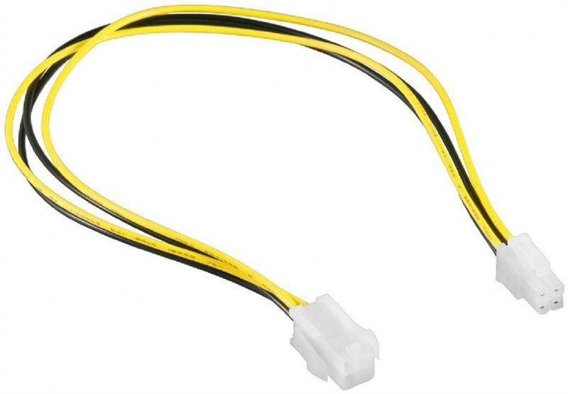 

Кабель питания Cablexpert (CC-PSU-7) ATX 4-pin M - ATX 4-pin F, 0.3 м, Желтый