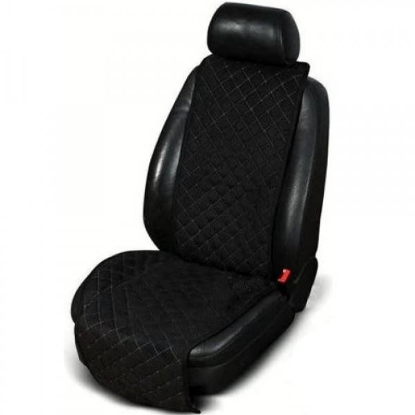 

Накидка чехол на сиденья автомобиля из алькантары (Эко-замша) PREMIUM 1 шт Черная