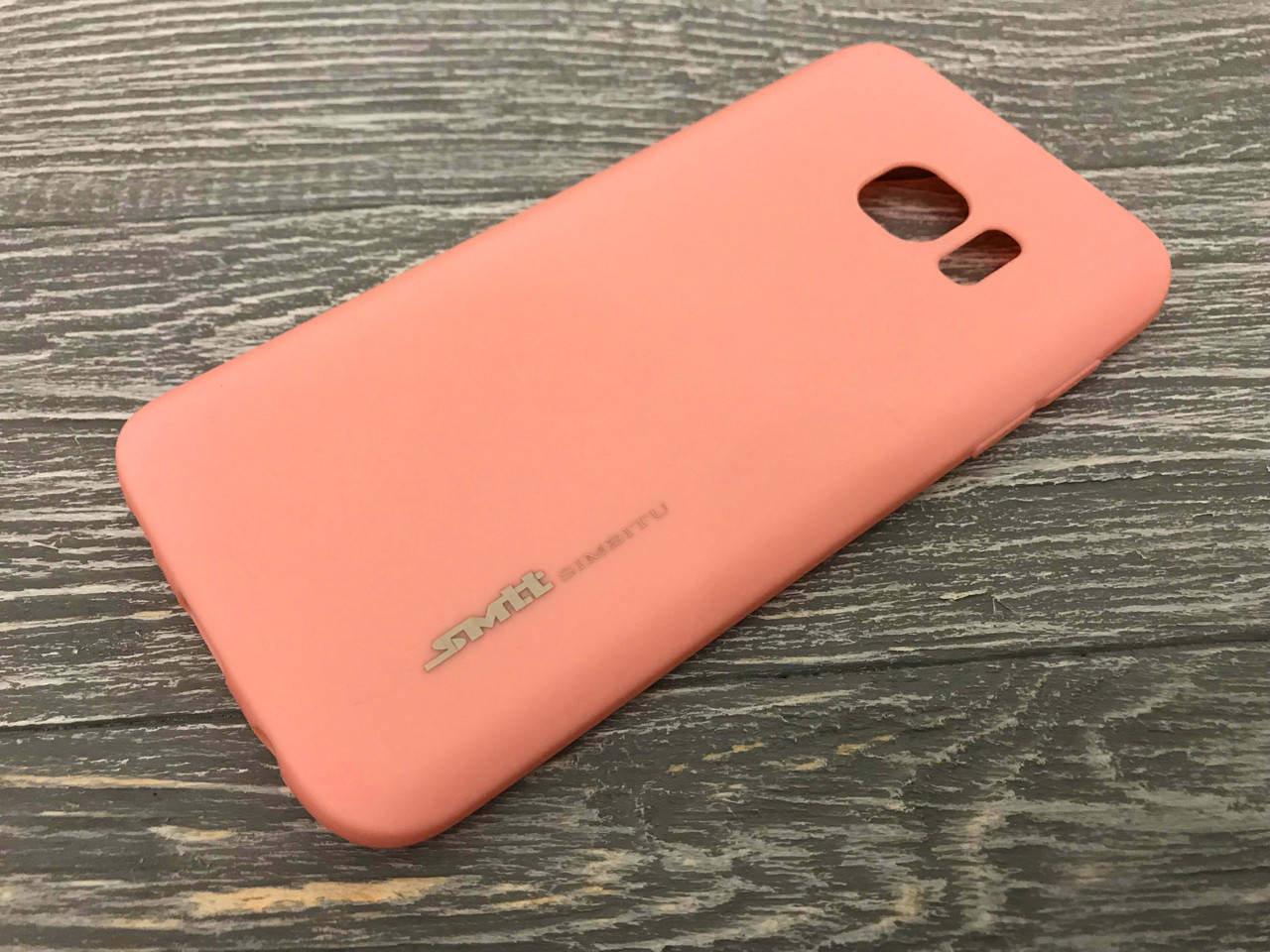 

TPU чехол Smitt накладка бампер для Samsung Galaxy S7 Edge (4 цвета) розовый
