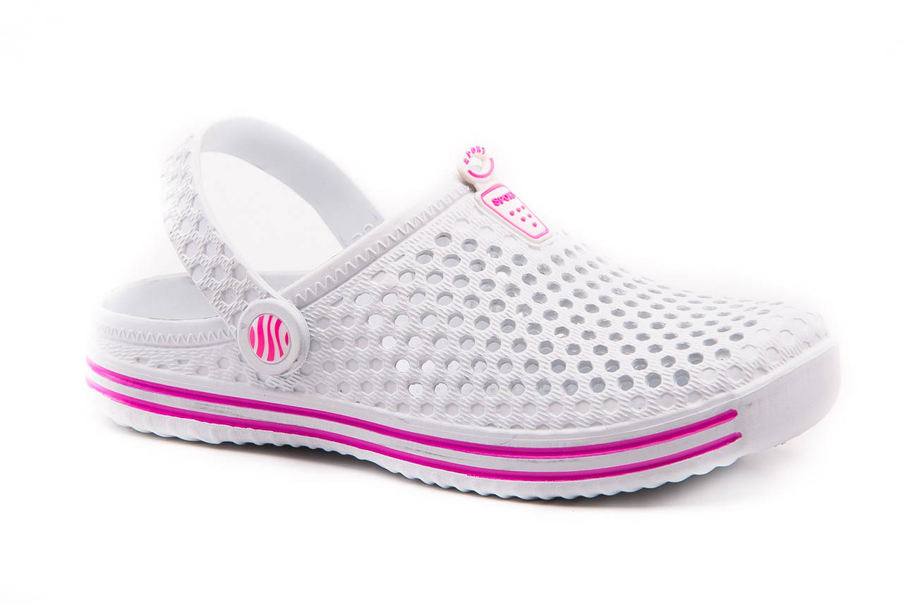 

Кроксы женские, сабо, шлепанцы закрытые белый цвет 40/41