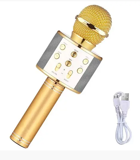 

МИКРОФОН КАРАОКЕ БЕСПРОВОДНОЙ С КОЛОНКОЙ BLUETOOTH USB WS-858