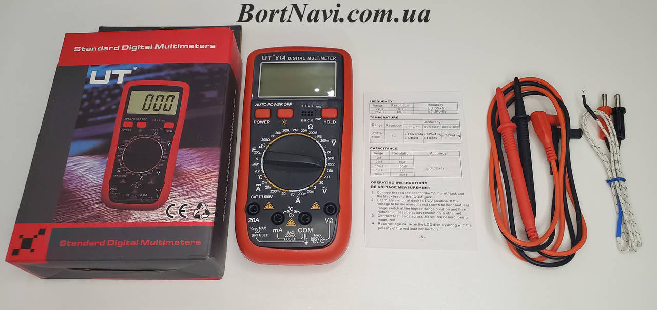 

Цифровой мультиметр UT-61 A + термопара