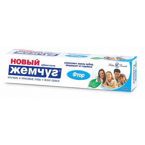 

Зубная паста Новый Жемчуг с фтором, 50 мл.