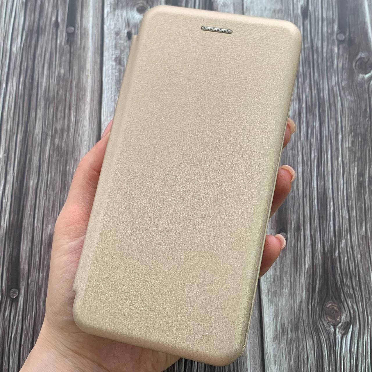 

Чехол книга для Meizu M5S с эко кожи с подставкой магнитом книжка на телефон мейзу м5с золотая STN
