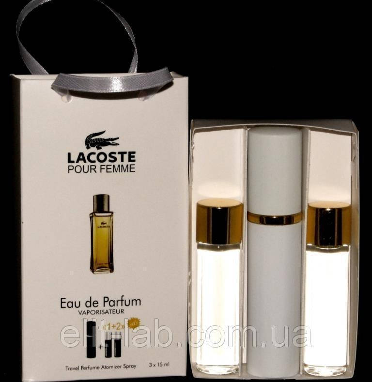 

Женская туалетная вода Lacoste pour femme (Лакост пур Фем) 3x15ml
