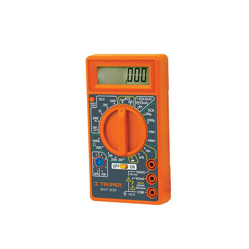 

Тестер, Мультиметр, Light-Duty, (200mV-500V) 1 Bat 9V Truper