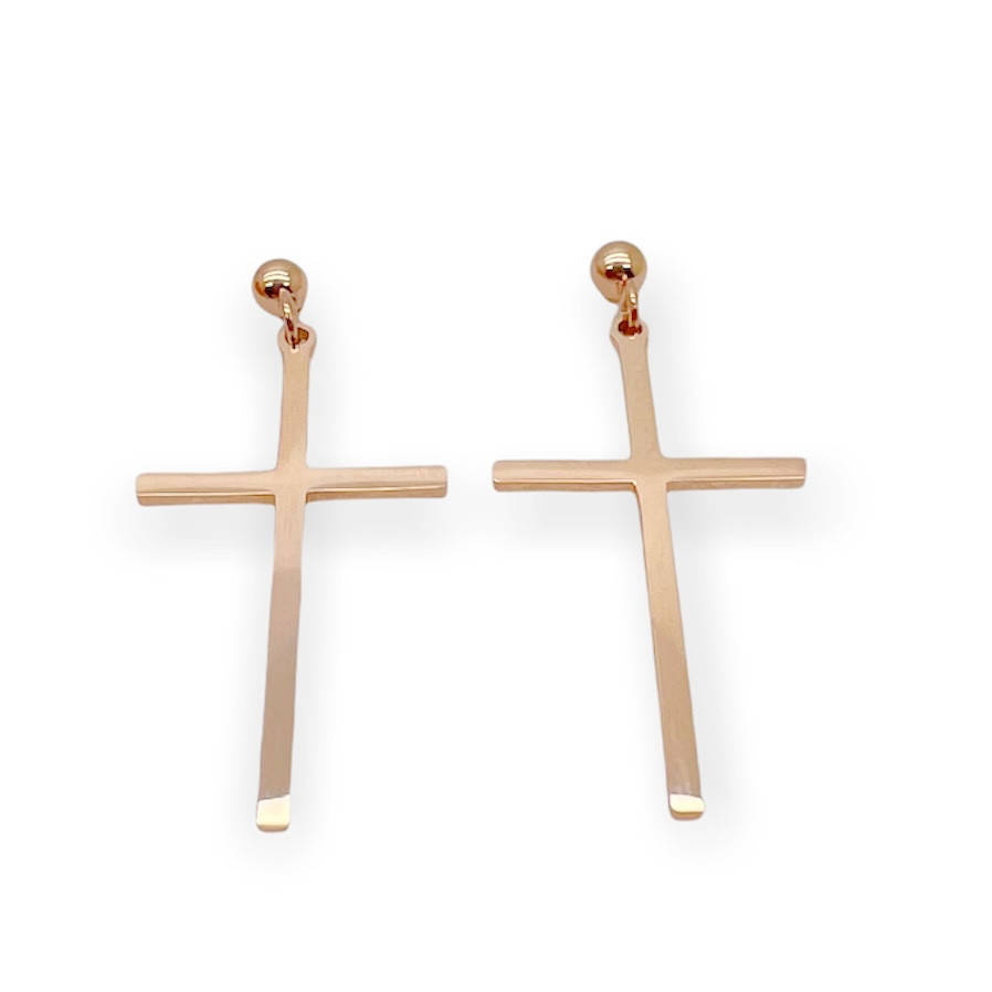 

Серьги крестики xp. 14k
