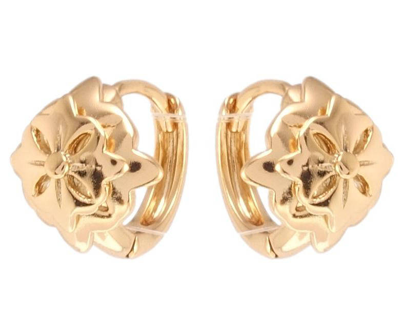 

Серьги детские Xuping Позолота 18K колечки "Классические цветы"