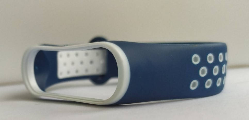 

Ремешок к браслета Xiaomi Mi Band 3/4 Sport Bue / White