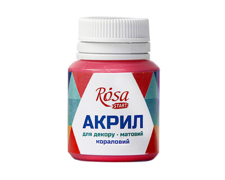 

Краска акриловая для декора Rosa 20 мл кораловый матовый (4823064969221)