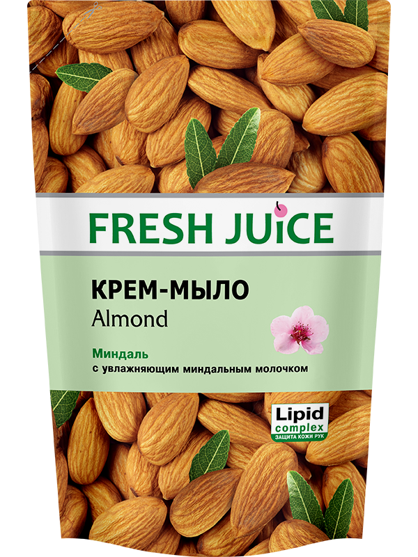 

Жидкое крем-мыло дой-пак с увлажняющим миндальным молочком Almond 460мл Fresh Juice