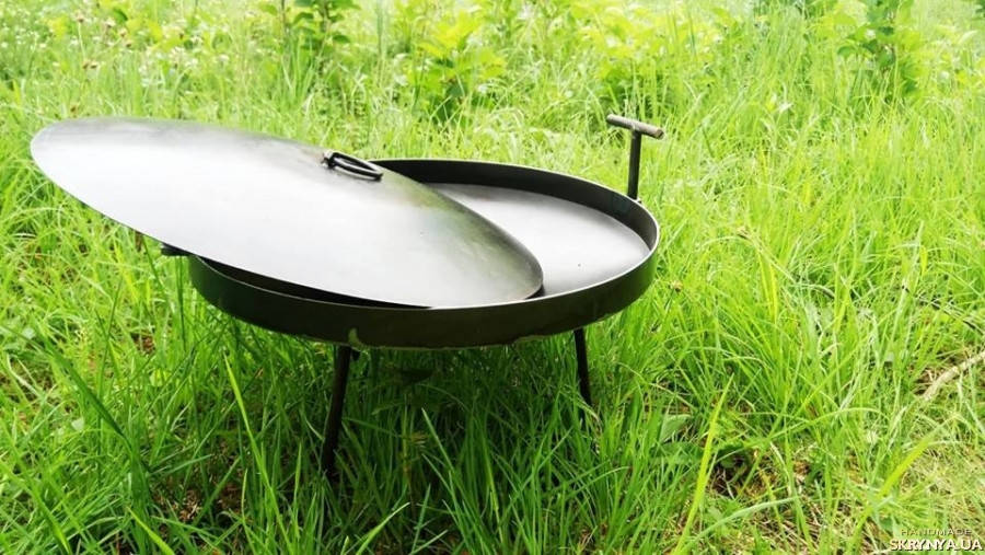 

Сковорода из диска бороны с крышкой 50 см