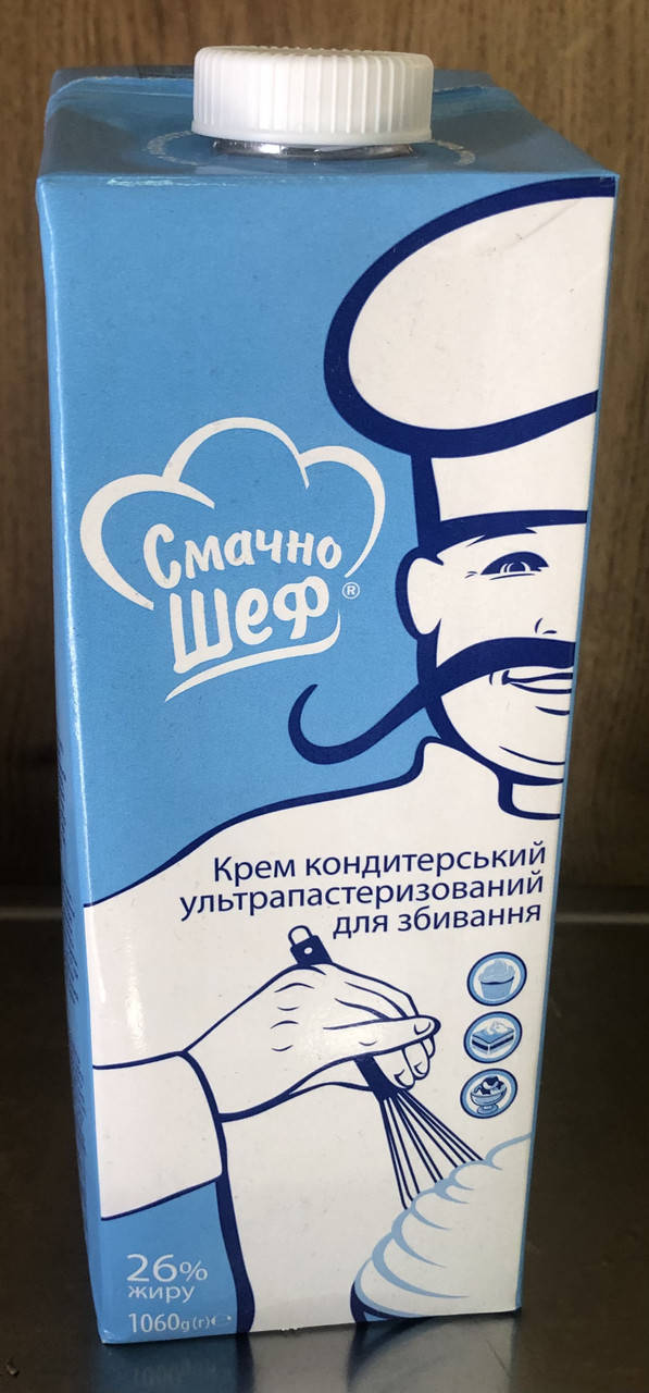 

Сливки растительные Смачно Шеф 26% (1 литр)