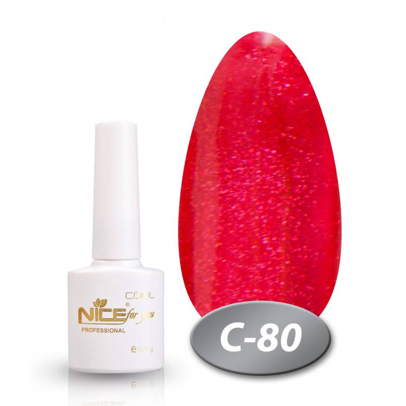 

Гель-лак Nice for You COOL C-080 малиновый с блестками 8,5 мл