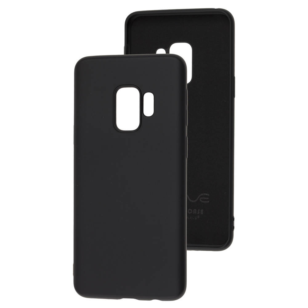

Силиконовый чехол для Samsung Galaxy S9 Черный микрофибра soft touch