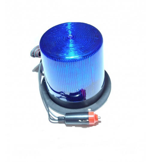 

Маячок проблесковый мигалка 12-24V синяя 22 LED влагоустойчивая (прикуриватель, НА МАГНИТЕ)
