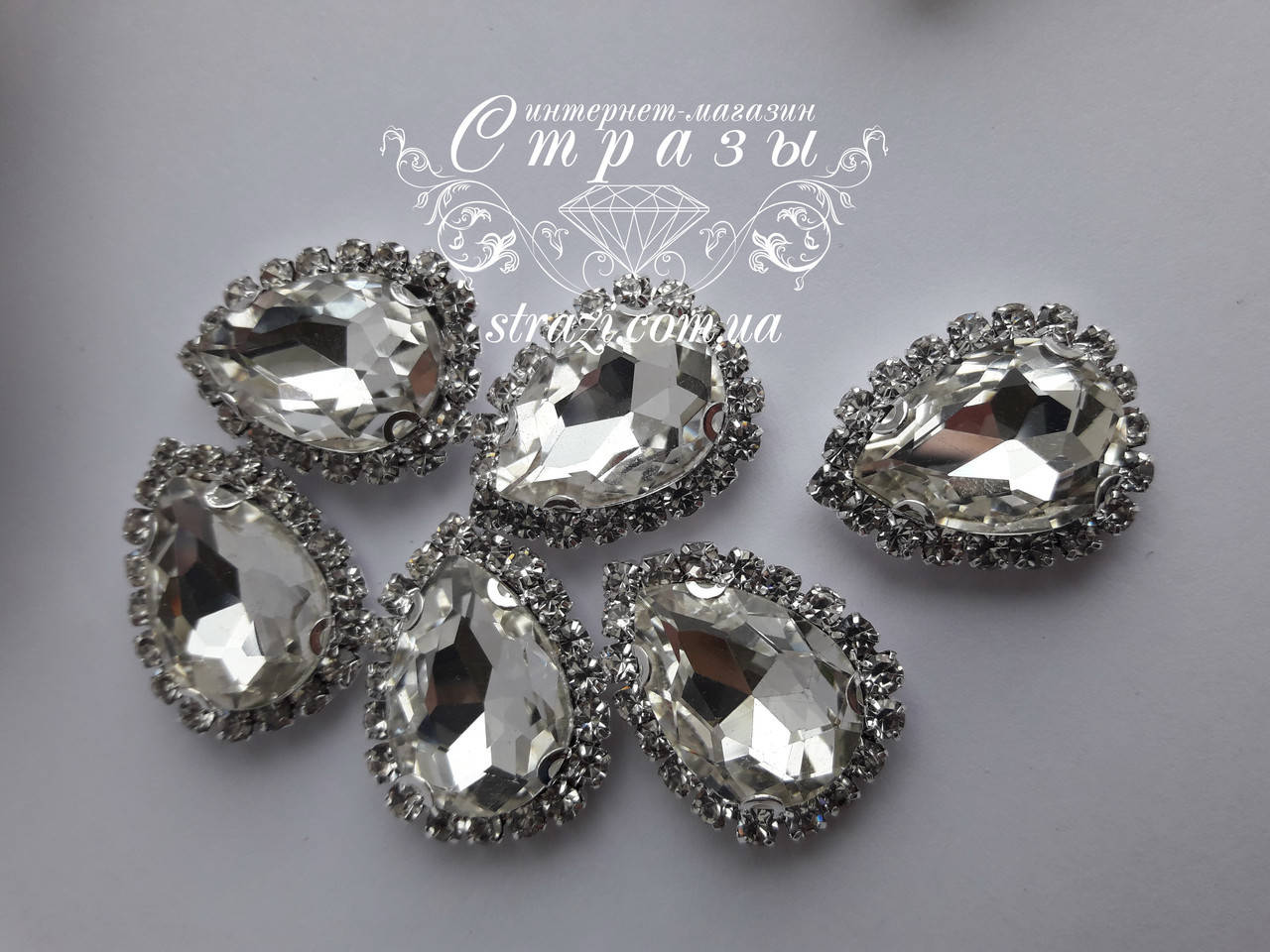 

Капля 14*24 Crystal в цапах
