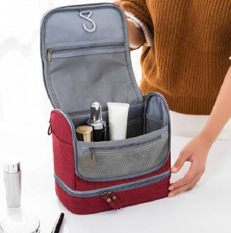 

Складной дорожный органайзер для косметики Красный