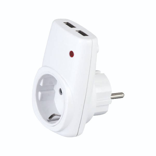 

Розетка с заземлением + USB AXIS